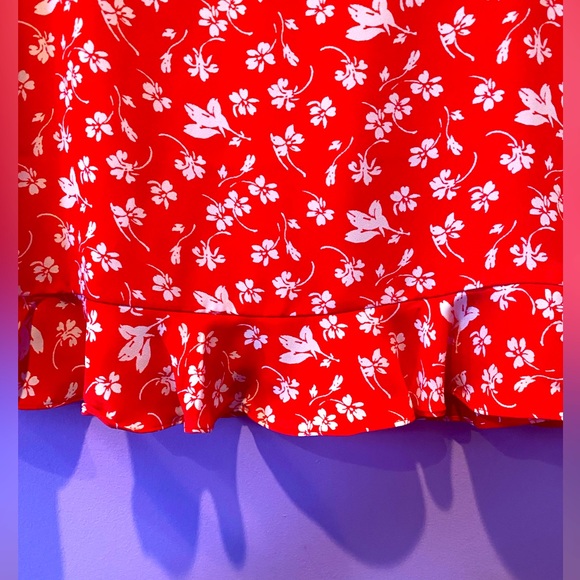 J. Crew Mercantile Red Ruffle Skirt - Picture 4 of 7